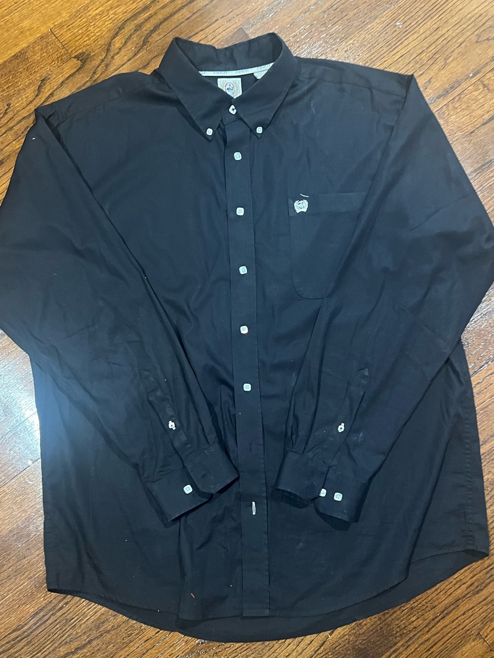 Cinch Black Button-Down Long Sleeve Shirt